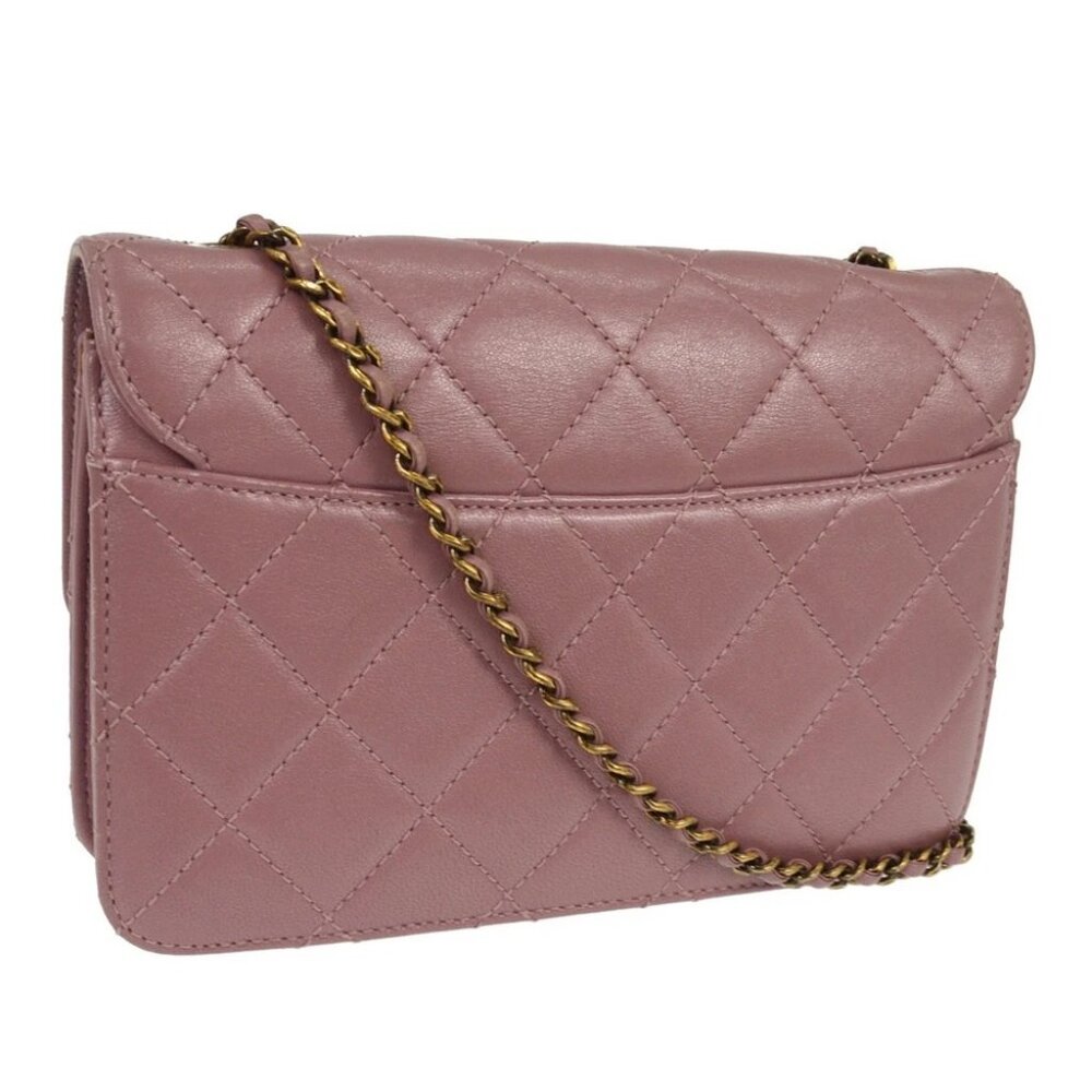 Chanel Purple Lambskin Beauty Lock Flap Bag - Picture 2 of 7